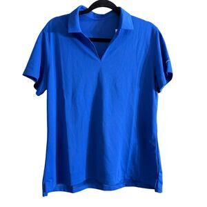 Nike Women's Blue Short Sleeve Golf Polo Shirt Size Extra Large XL New